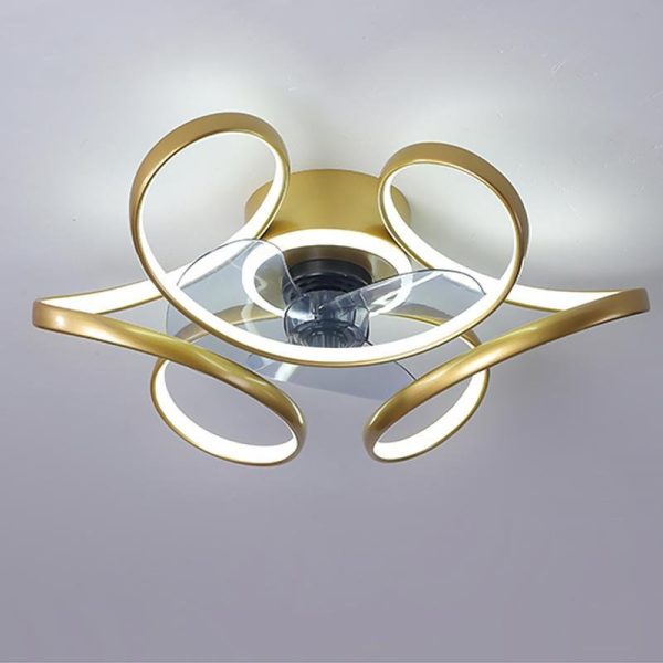 18" Flower Shaped Modern Ceiling Fans Light with Remote Chandelier with Fan - Image 15