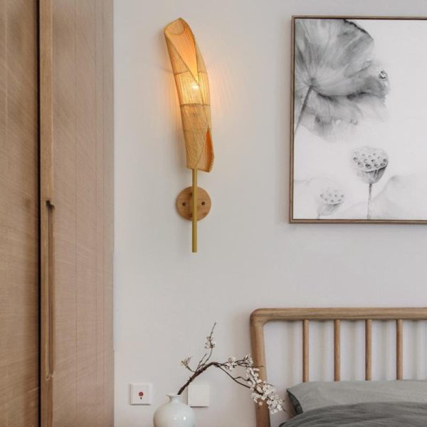 Freeform Organically Sourced Bamboo Wall Light - Image 3
