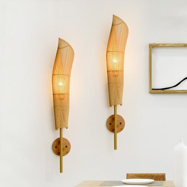 Freeform Organically Sourced Bamboo Wall Light - Image 6