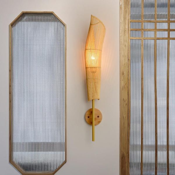 Freeform Organically Sourced Bamboo Wall Light - Image 7