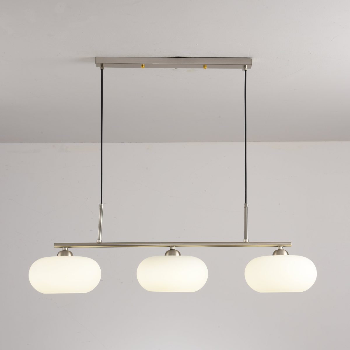 Light Luxury Persimmon Milk White Glass 3-Light Island Light Chandelier - Image 5