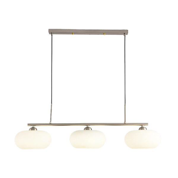 Light Luxury Persimmon Milk White Glass 3-Light Island Light Chandelier - Image 7