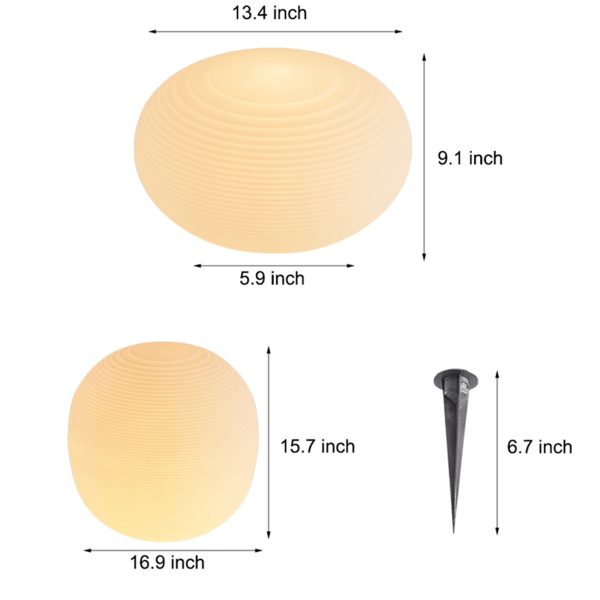 Modern Hardwired Outdoor Floor Lantern Warm LED Light in 13.4 inch & 15.7 inch Stylish for Garden - Image 4