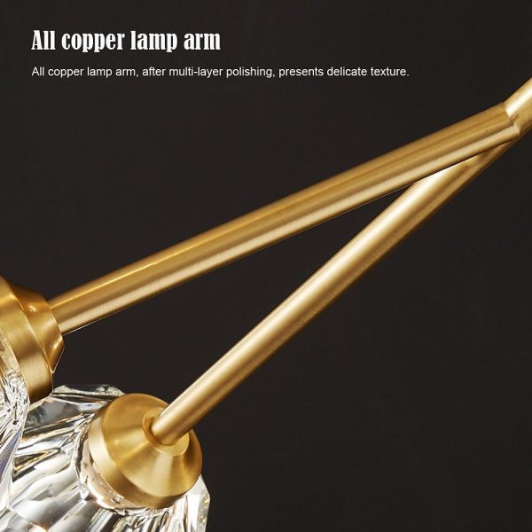 15-light LED Crystal Copper Modern Sputnik Chandelier Ceiling Lights - Image 9