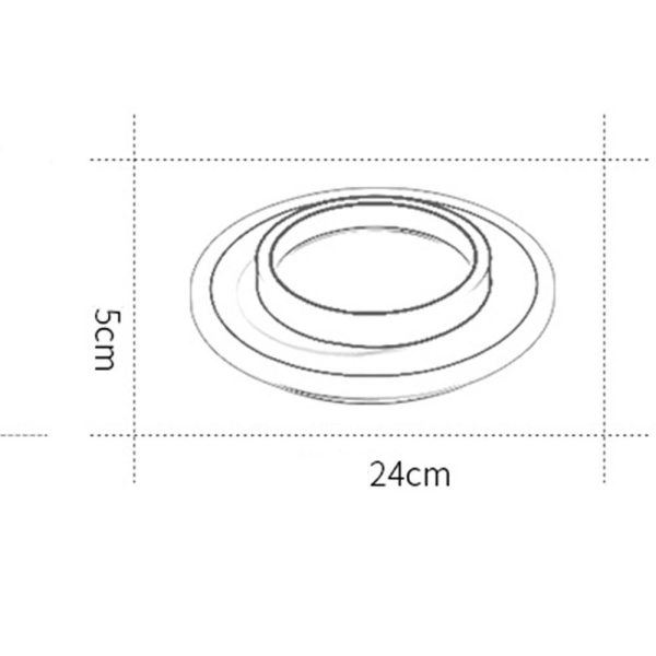 2 Light Circular LED Modern Flush Mount Lighting Ceiling Lights - Image 5
