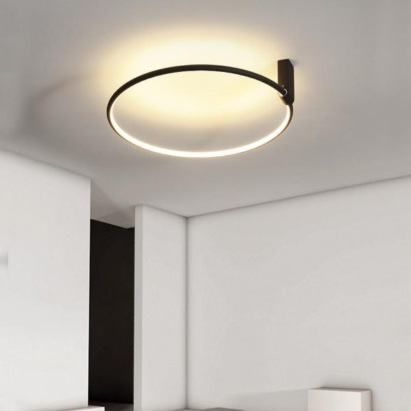 2 Circle Metal Abstract LED Flush Mount Ceiling Light for Bedroom - Image 4