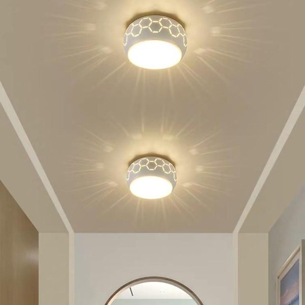 Globe Flush Mount Drum Light Hallway Entryway LED Ceiling Light - Image 7