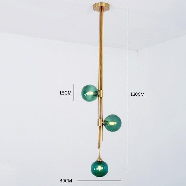 Elongated Gold Pendant Light Metal Glass Industrial Pendant Lighting - Image 6