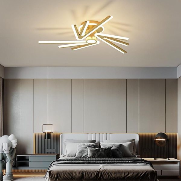 Abstract Tube Flower Shaped LED Nordic Flush Mount Lighting Ceiling Lights - Image 2