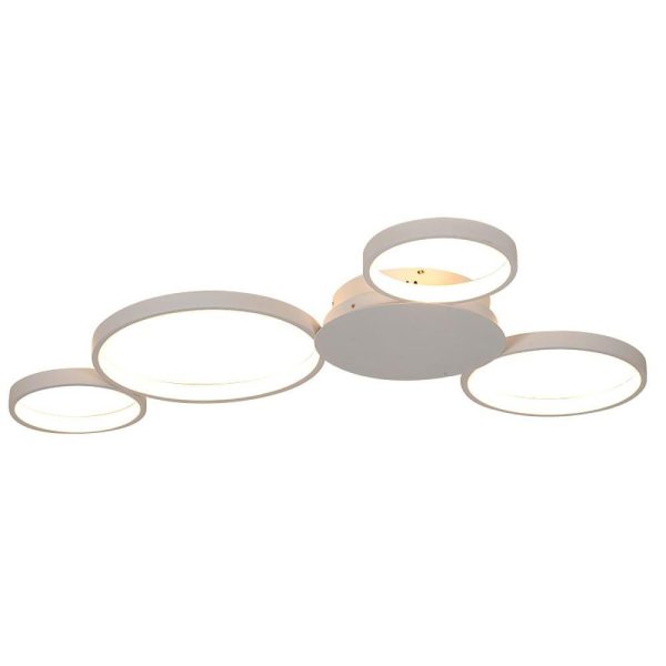 4 Circle Modern Silica Gel LED Flush Mount Ceiling Light for Living Room - Image 7
