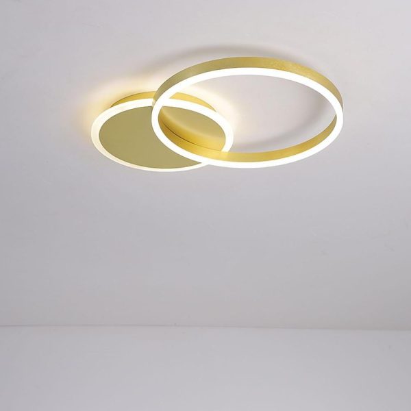 2 Circles Dimmable LED Modern Flush Mount Lighting Ceiling Light Fixture - Image 3