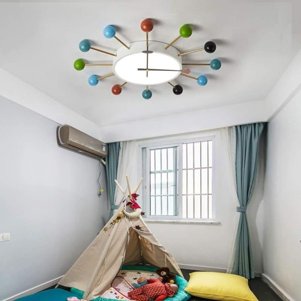 24 Inches Colorful Nelson Ball Clock LED Round Flush Mount Ceiling Light - Image 3