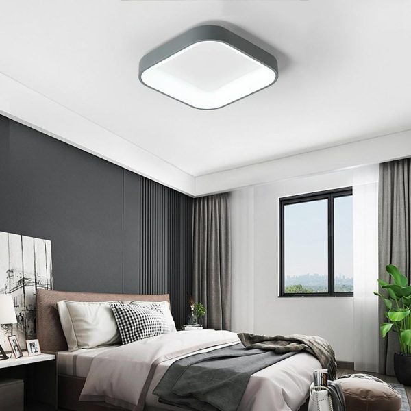Square Shaped Modern LED Flush Mount Ceiling Light for Bedroom - Image 9