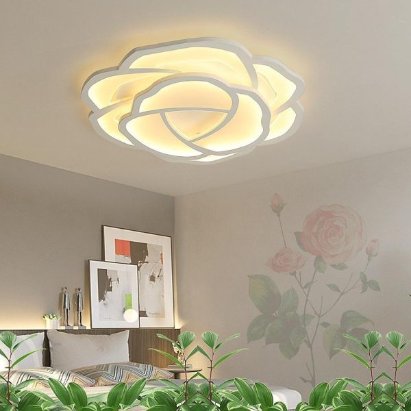 Flower Shapes Dimmable LED Modern Ceiling Lights Flush Mount Lighting - Image 3