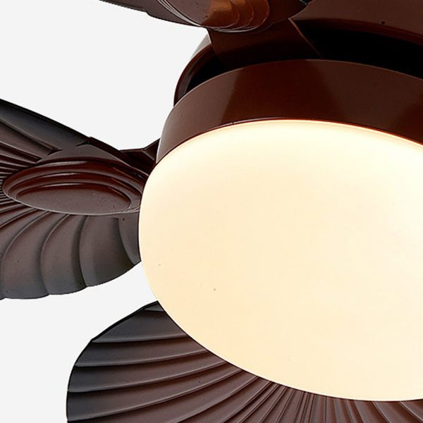 Antique Retro Led Three Color Dimming Ceiling Fan Lamp with Remote Control - Image 6