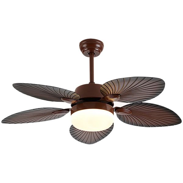Antique Retro Led Three Color Dimming Ceiling Fan Lamp with Remote Control - Image 5