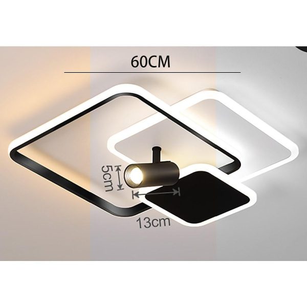 3 Square Metal LED Flush Mount Ceiling Light for Bedroom - Image 7