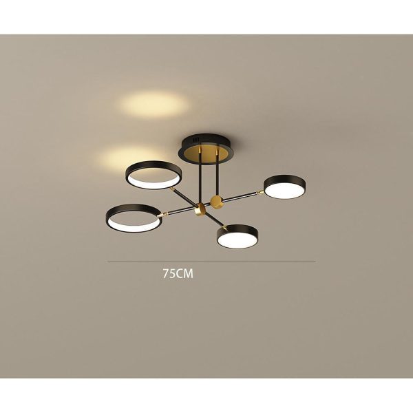 Circular 8-light Design LED Nordic Flush Mount Ceiling Light Chandeliers - Image 9