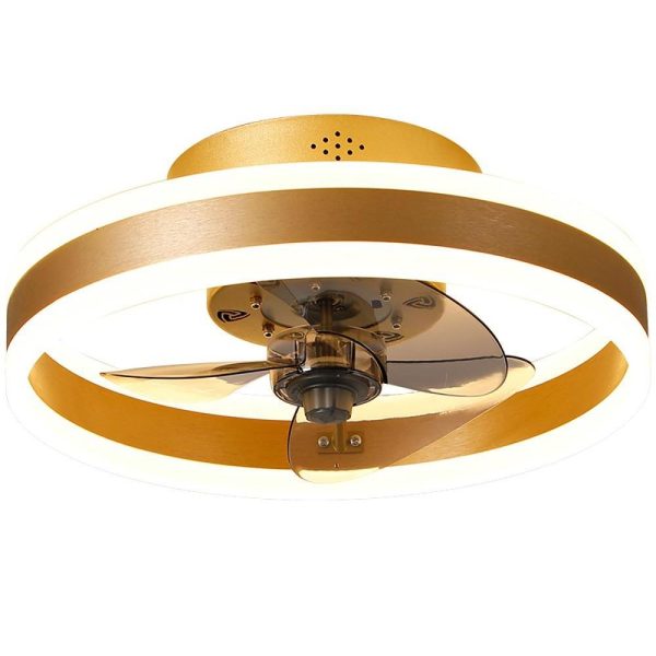 16'' Circular Dimmable Modern Ceiling Fan Light Flush Mount LED Chandelier with Fan - Image 7