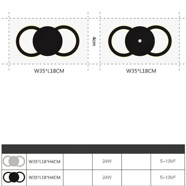 Modern Geometric Ring 2-Light LED Flush Mount Ceiling Light - Image 6