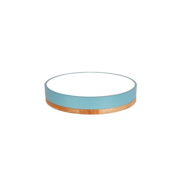 Circular Drum Flush Mount Light Metal Bamboo LED Bedroom Ceiling Lights for Baby Kids - Image 6