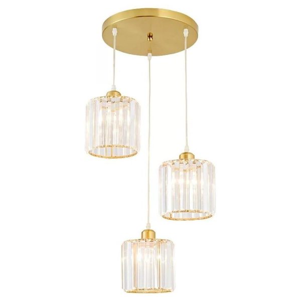 3 Metal Crystal Island Lantern Chandelier LED Ceiling Light - Image 6