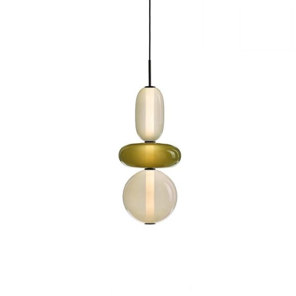 Multiple Shapes Colored Glass Pendant Light Metal Pendant Lighting - Image 13