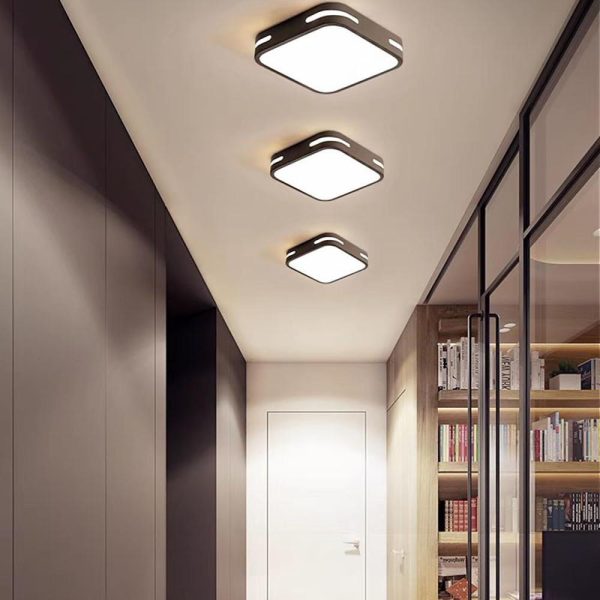 Square Modern Flush Mount Entryway Light Hallway LED Ceiling Light - Image 3