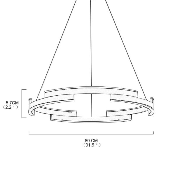 Geometrical Circular LED Modern Chandeliers Kitchen Island Lighting - Image 9