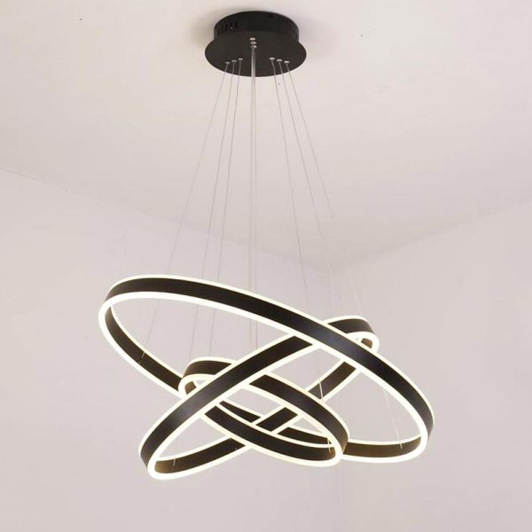 3 Circles Interweaved LED Modern Chandeliers Pendant Light Hanging Lamp - Image 11