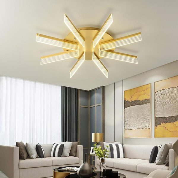 12 Lights Circular Linear Design LED Nordic Flush Mount Ceiling Lights - Image 3