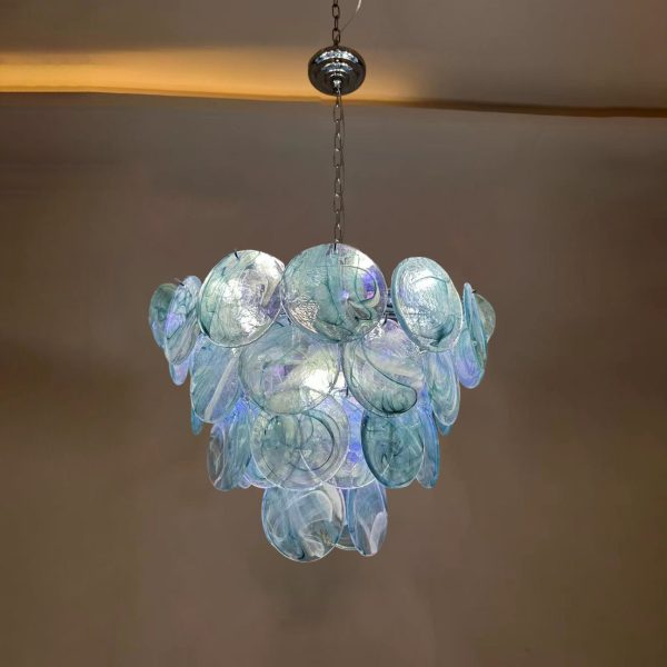Traditional French Flower Shaped Iron Glass 5/9/12 Light Chandelier For Living Room - Image 17