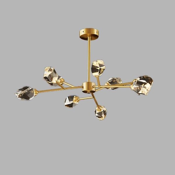 9 Lights Modern Sputnik Luxury Irregular Crystal Kitchen Chandelier - Image 4