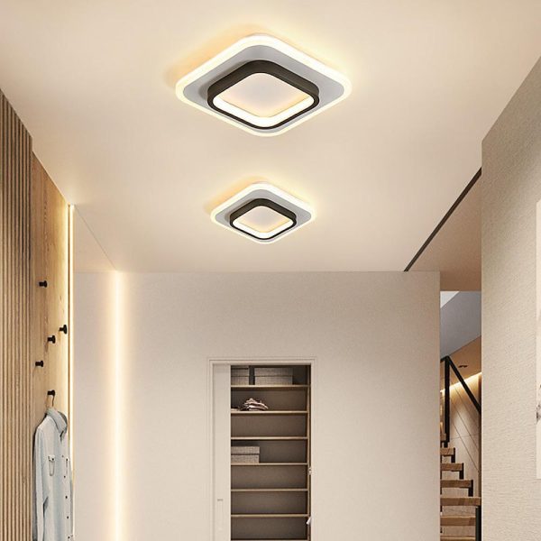2 Light Square Flush Mount Ceiling Light LED Light - Image 4