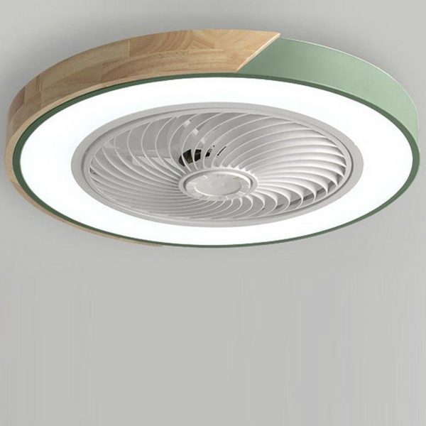 Round Square Integrated LED Bladeless Ceiling Fan Light with Remote Control - Image 6