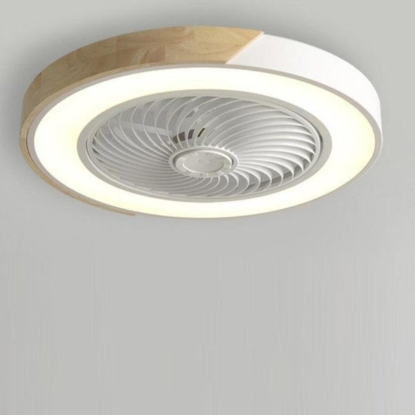 Round Square Integrated LED Bladeless Ceiling Fan Light with Remote Control - Image 5