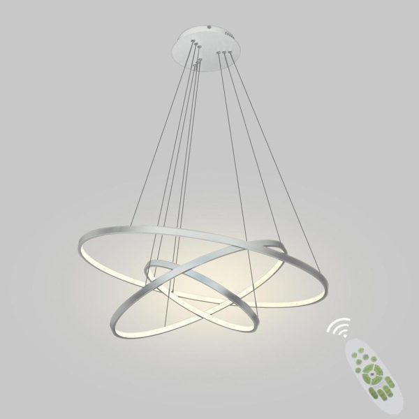 3 Ring Intterweaved Circle Design Pendant Lighting Aluminum Acrylic LED Ceiling Light - Image 14