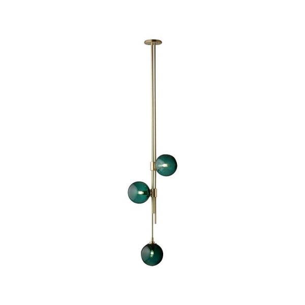 Elongated Gold Pendant Light Metal Glass Industrial Pendant Lighting - Image 4