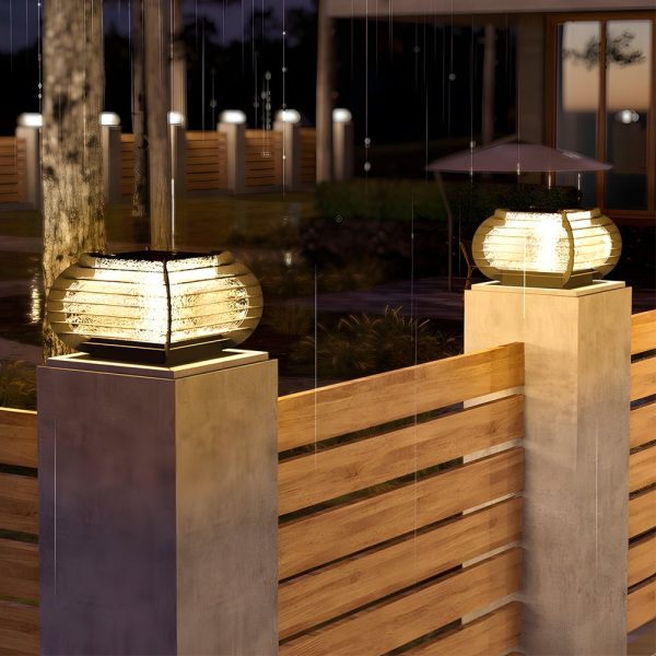 Black Lattice Hardiwred/Solar Outdoor Post Pier Mount Light - Image 3