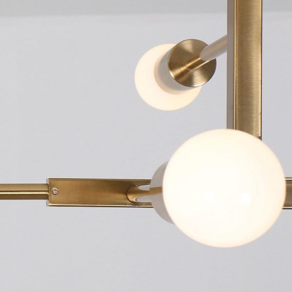 5-light LED Artistic Glass Metal Modern Sputnik Chandelier Ceiling Lights - Image 5