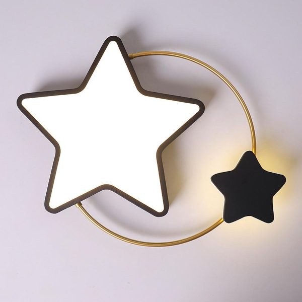 2 Star Shapes Flush Mount Ceiling Light LED Classic Dimmable Baby Kids Lights for Bedroom - Image 5