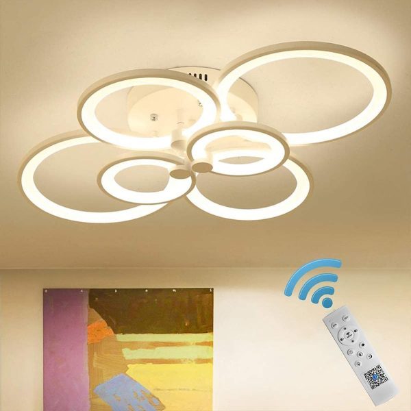 Elegant Semi Flush Mount Ceiling Lights with Unique Overlapping Rings - Image 10