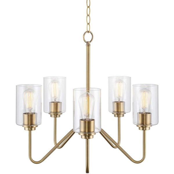 5-light Candelabra Design Electroplated Glass Modern Chandeliers - Image 9