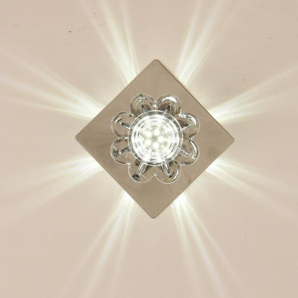 Flower Shaped Electroplated Metal Crystal LED Modern Ceiling Lights - Image 3