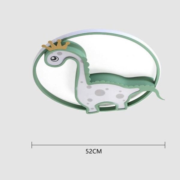 Circle Dinosaur Novelty LED Flush Mount Ceiling Light Baby Kids Lights for Bedroom - Image 6