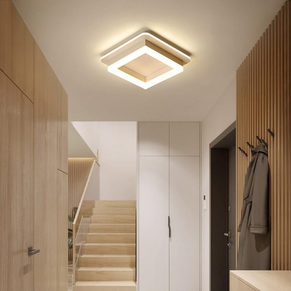 Metal Acrylic Square Design Flush Mount Lighting Modern LED Ceiling Light - Image 2