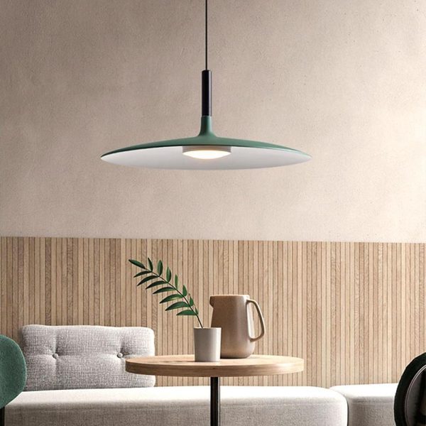 Flat Circular Design Industrial Pendant Lighting Modern Metal Kitchen Lighting Dining Room Lighting Ceiling Light - Image 4