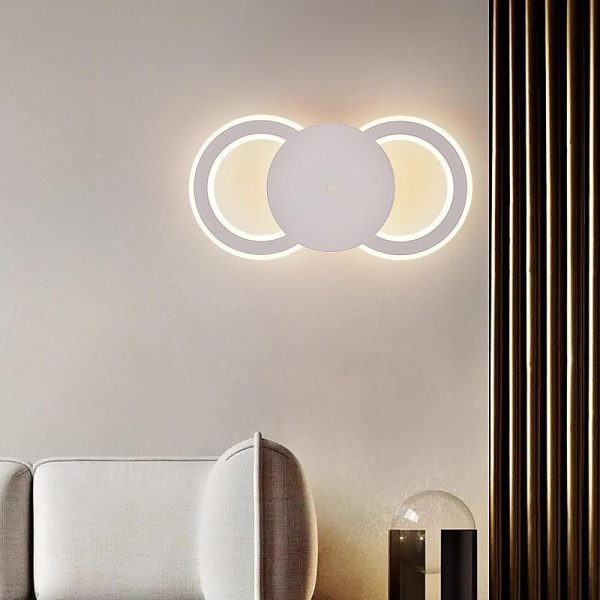 Modern Geometric Ring 2-Light LED Flush Mount Ceiling Light - Image 3