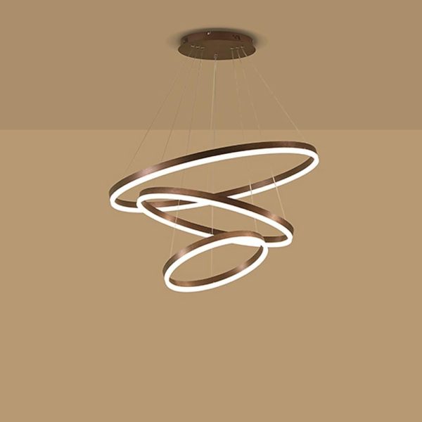 3 Circle Graduated Bedroom Pendant Lights Remote Control Pendant Lighting - Image 9