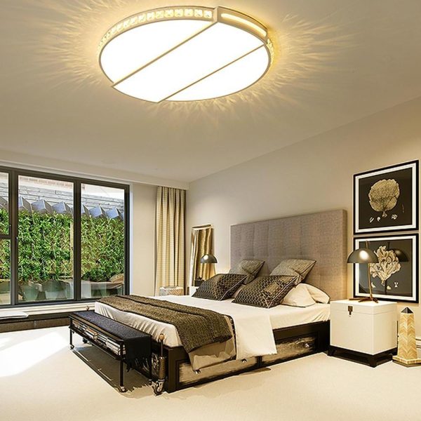 Circle Rectangular Flush Mount Light Fixtures Single LED Ambient Light - Image 6